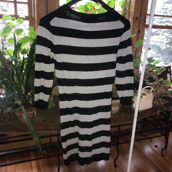 French Connection Black/Grey Sweater Dress Size 6 - Picture 2 of 3